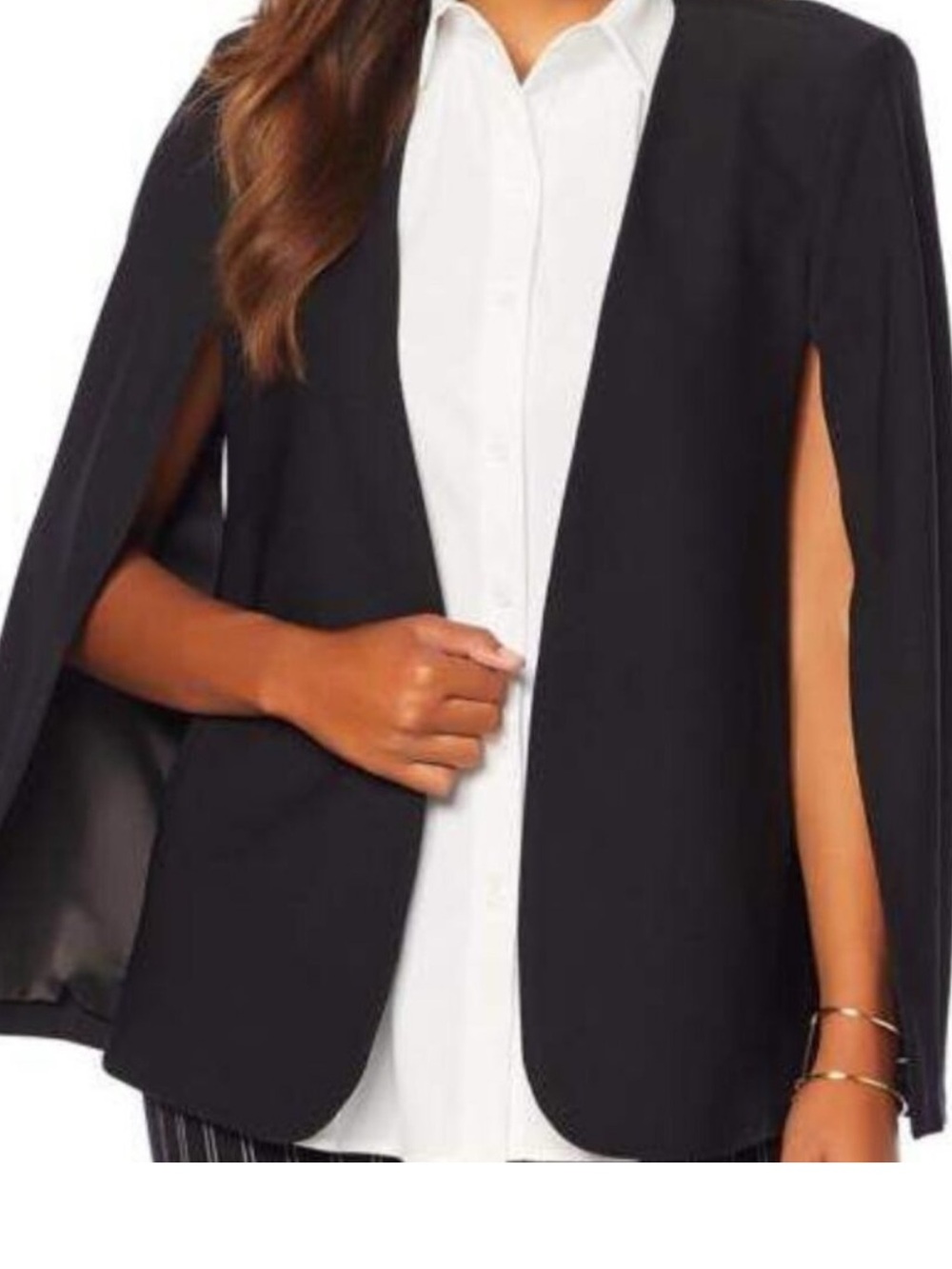 LYSSÉ Cape Jacket in Black - Size 1X